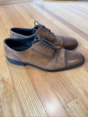 Gordon Rush Men's Tan Leather Brogue Oxford Shoes